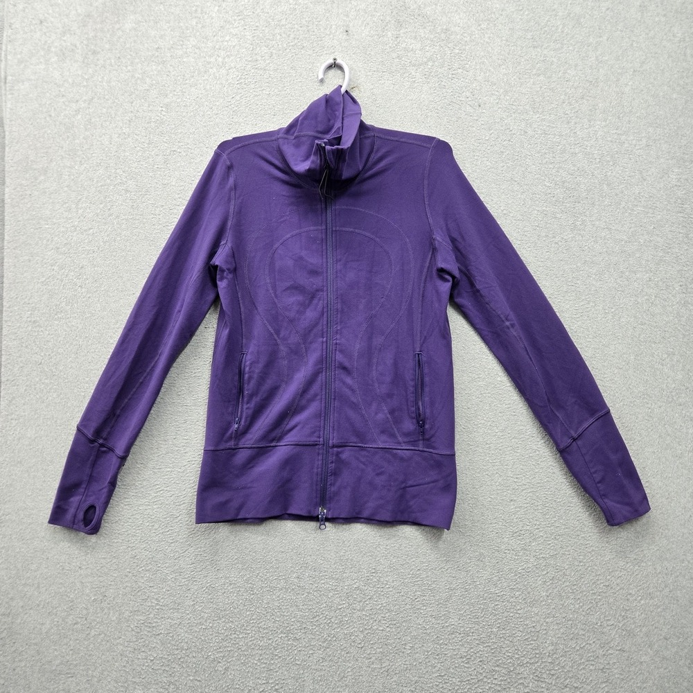 Lululemon Women Jacket 8 Purple In Stride Activewear Full Zip Bruised Berry